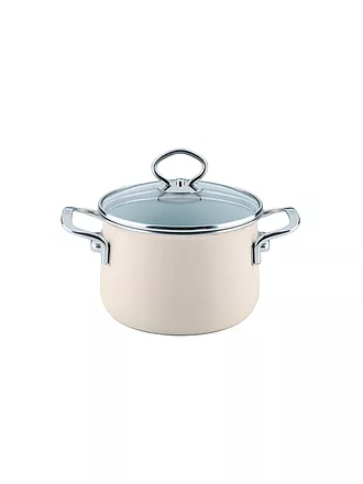 RIESS | Fleischtopf mit Glasdeckel NOUVELLE 20cm/4l Avorio | 